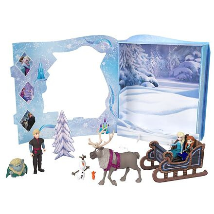 Mattel Frozen Pohádkový příběh Malé panenky Anna a Elsa s kamarády