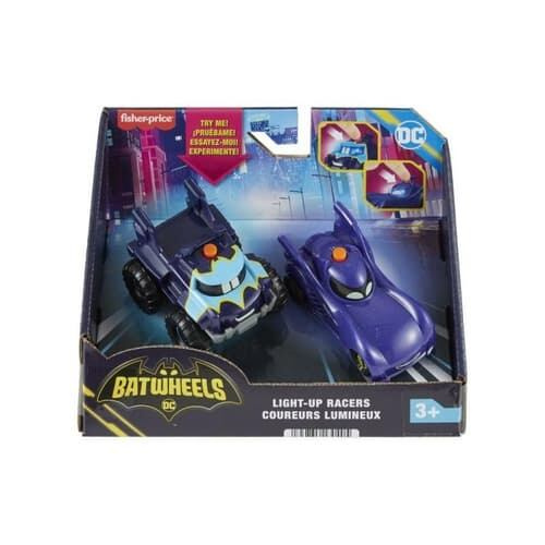 Batwheels Svítící auto - Bam & Buff 2ks Fisher Price