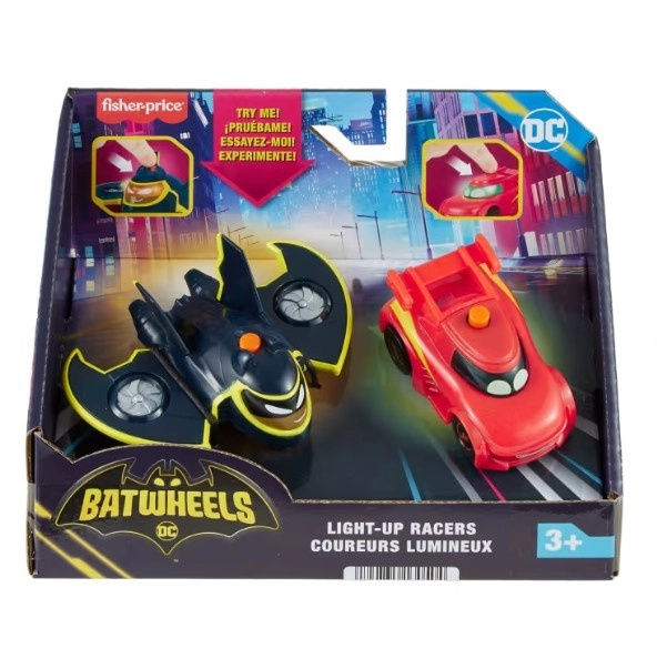 Batwheels Svítící auto 2ks Redbird & Batwing Fisher Price