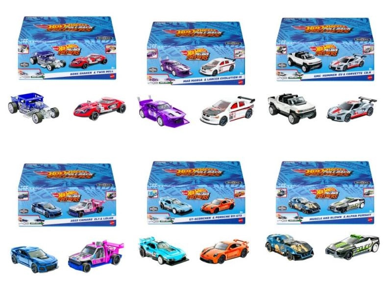 Hot Wheels Pull-Back Speeders 2 balení