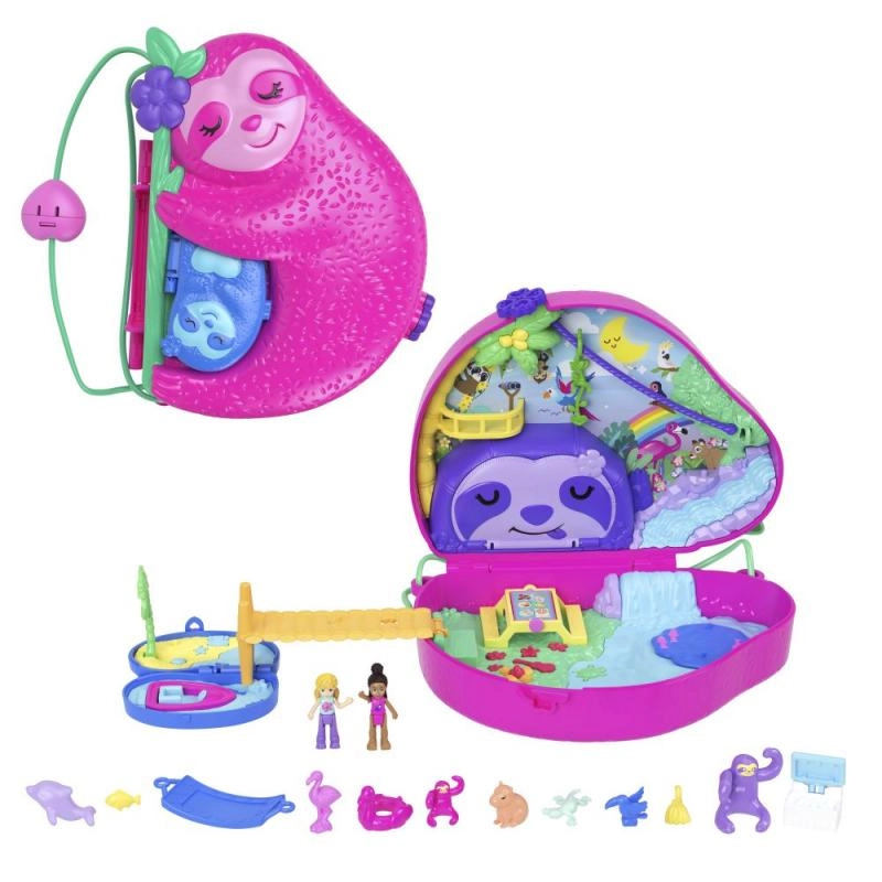 Mattel Polly Pocket Pidi pocketková kabelka Rodina lenochodů HRD40