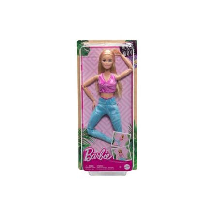 Barbie v pohybu - Blondýnka s modrých legínách HRH27