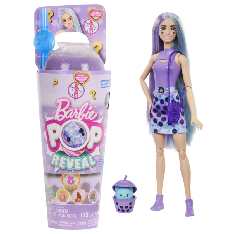 Brb pop reveal barbie bubble tea asst