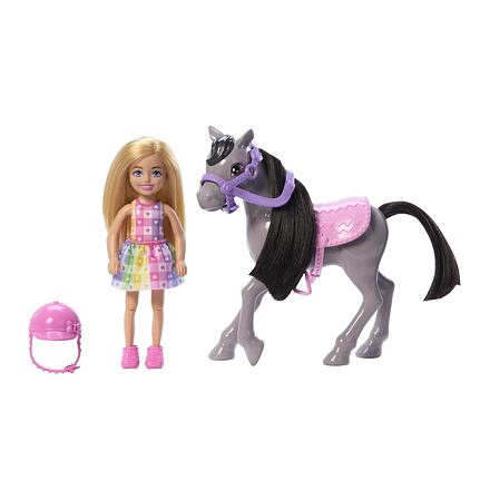 Barbie Chelsea s poníkem HTK29