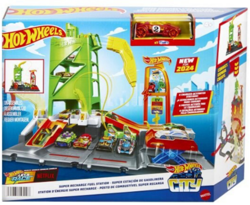 Hot Wheels City Super nabíjecí stanice do auta Hrací sada HTN79