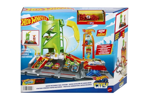 Hot Wheels City Super nabíjecí stanice do auta Hrací sada HTN79