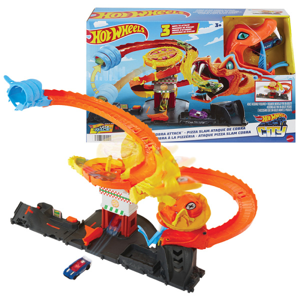 Hot Wheels City Odjíždějící pizza – Útok kobry Sada HTN81