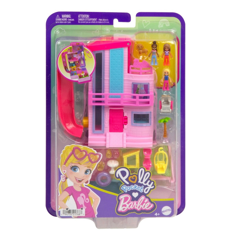 polly pocket barbie dreamhouse – kompaktní domeček pro panenky
