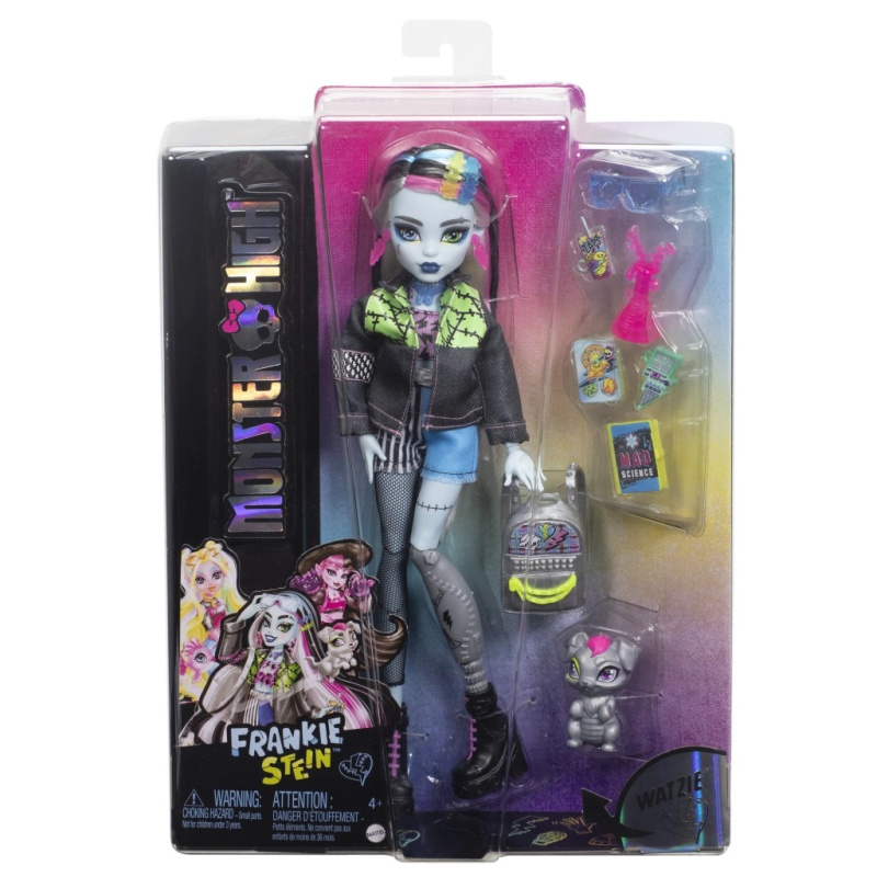 Mattel Monster High Fashion Doll Frankie Stein & Pet Watzie HXH73