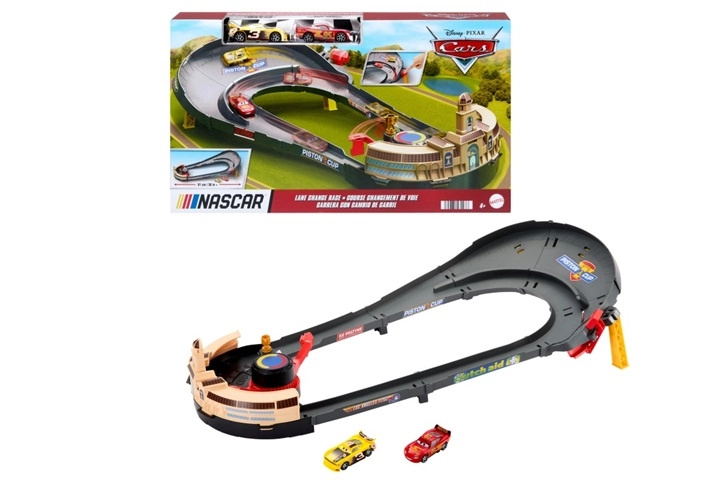 Disney a Pixar Cars NASCAR závodní dráha se 2 autíčky