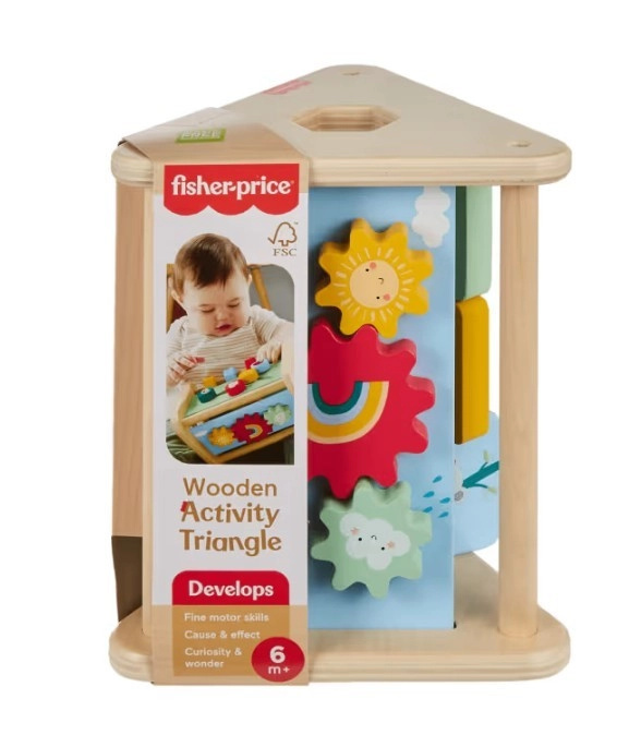Dřevěný aktivní trojúhelník Fisher-Price pro děti