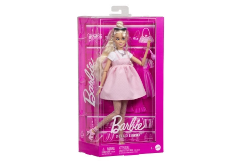 Barbie Deluxe Modelka šaty s mašlí
