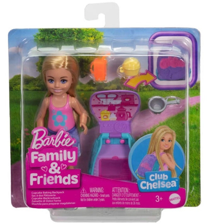 Panenka Barbie Chelsea s batohem a kočičkou