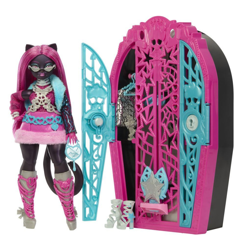 Monster High Strasidelná tajemství Catty Noir – hračka s šatníkem a překvapeními