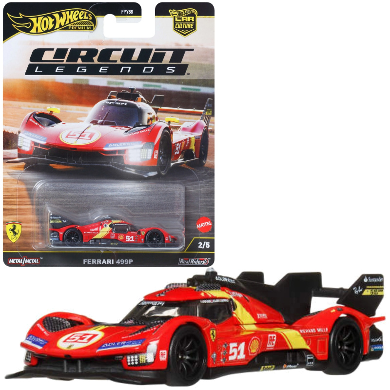 Hot Wheels Premium Circuit Legends Ferrari 499P 7 cm