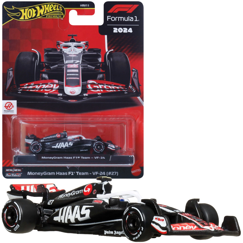 Hot Wheels Premium – formule 1 2024 MONEYGRAM HAAS F1 Team VF-24 #27 1:64
