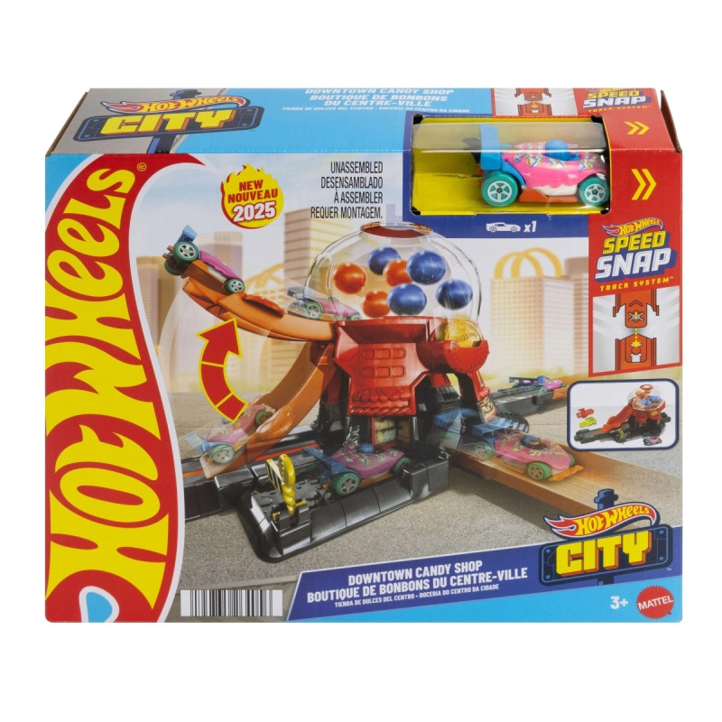 Hrací set Hot Wheels City Obchod Žvýkačka a autíčko