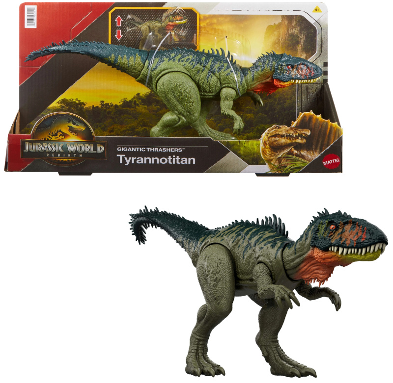 Figurka dinosaurus Tyrannotitan Jurassic World Rebirth Gigantic Thrashers 34 cm
