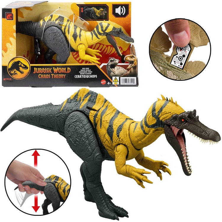 Figurka dinosaurus Ceratosuchops Jurassic World s divokým řevem a pohyblivými částmi