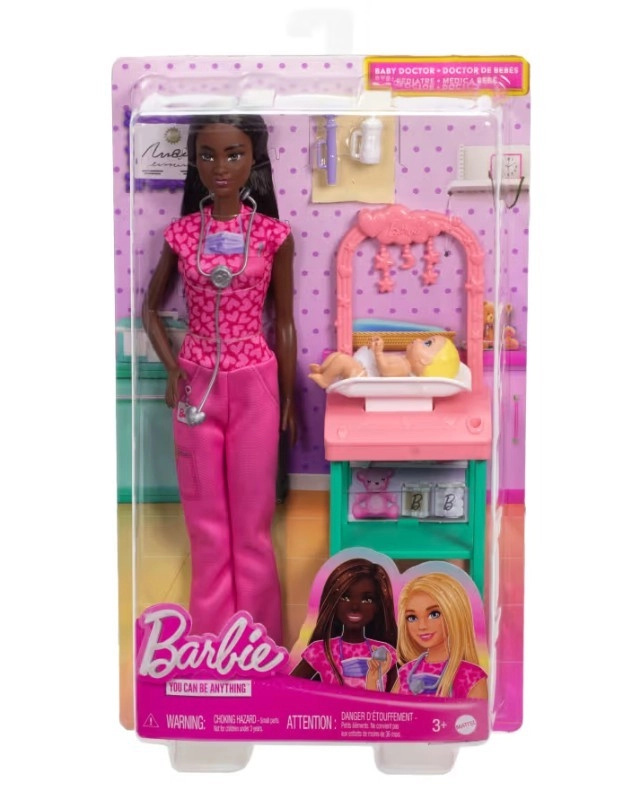 Barbie lékařka pediatr tmavé vlasy