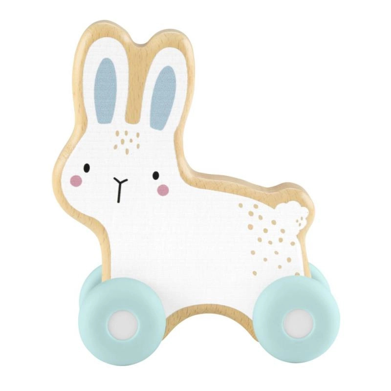 Fisher-Price Dřevěný zajíček na kolečkách