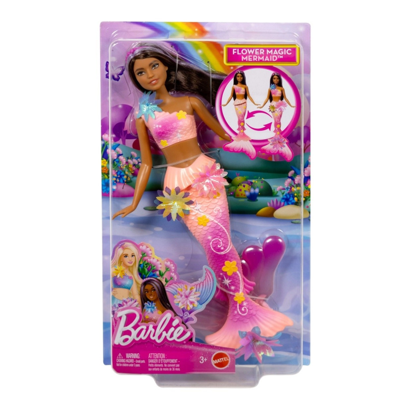 Barbie mořská víla brunetka – Rozkvétající květiny