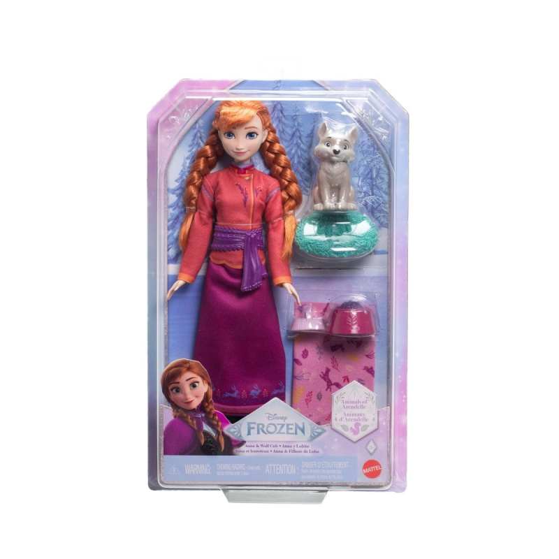 Panenka DISNEY FROZEN Anna s vlčkem a doplňky