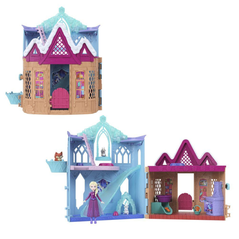 Zimní domek pro panenky DISNEY FROZEN – Elsa a zvířátka Storytime Stackers