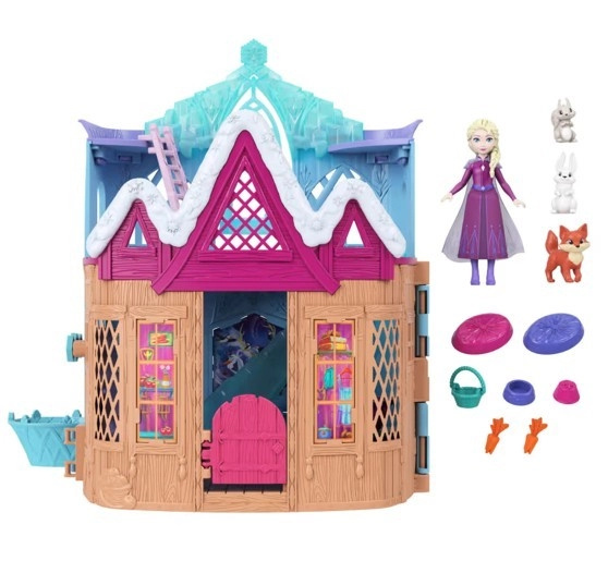 Zimní domek pro panenky DISNEY FROZEN – Elsa a zvířátka Storytime Stackers