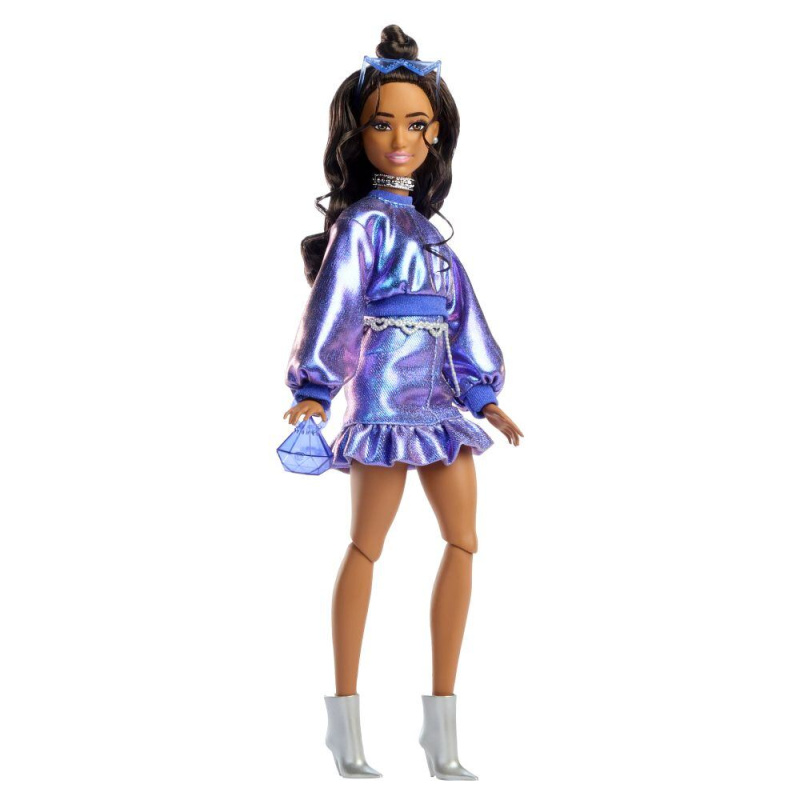 Barbie Deluxe Modelka Modré Šaty