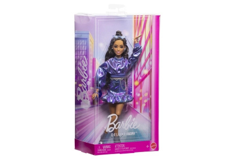 Barbie Deluxe Modelka Modré Šaty