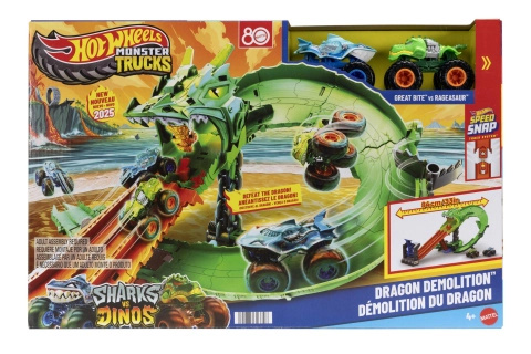 Hot Wheels Monster Trucks Dráha Dračí Zkáza