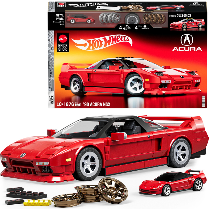 Stavebnice HOT WHEELS Elite Brick Shop – '90 ACURA NSX 1:16
