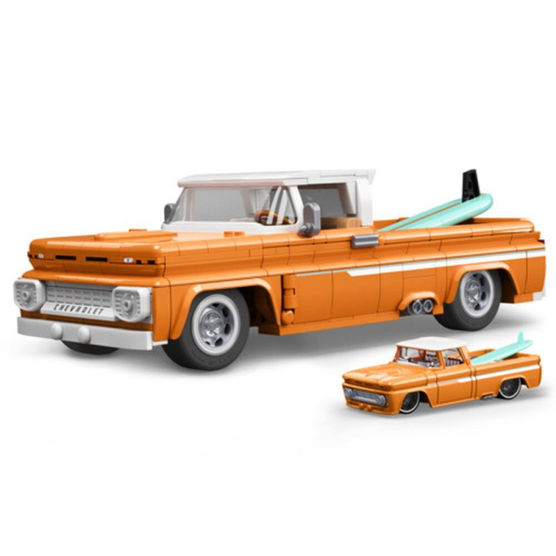 Stavebnice HOT WHEELS Elite Brick Shop Custom ’62 Chevrolet, 858 dílků