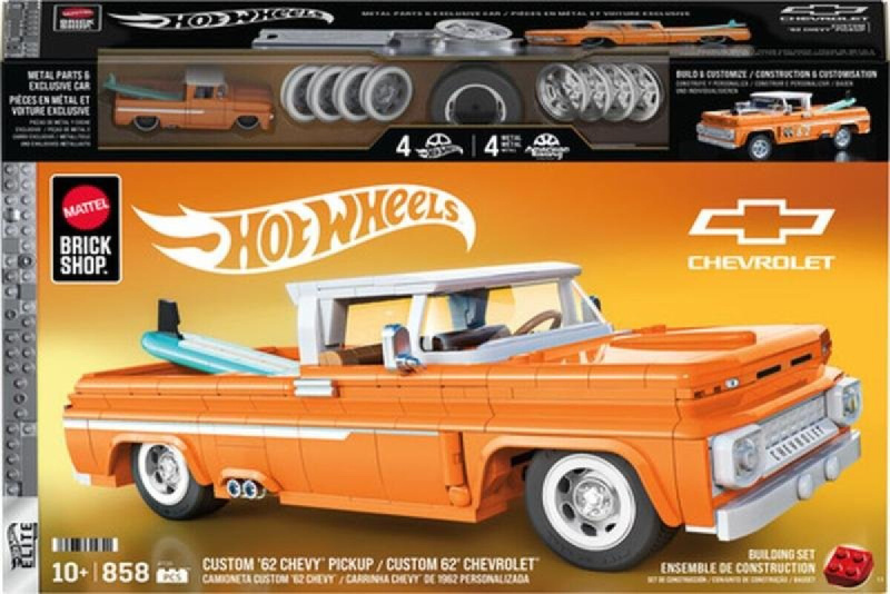 Stavebnice HOT WHEELS Elite Brick Shop Custom ’62 Chevrolet, 858 dílků