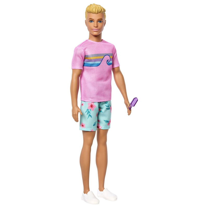 Barbie Ken s plážovými doplňky
