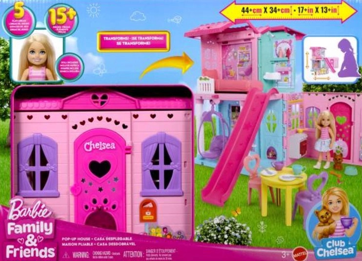 barbie rozkládací domeček pro panenku chelsea
