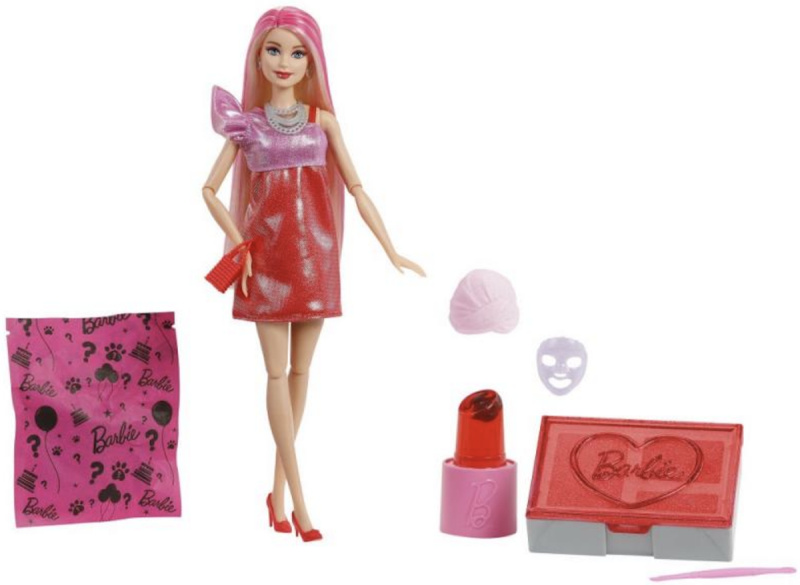 Mattel Barbie Party Reveal Barbie Glam party - červená