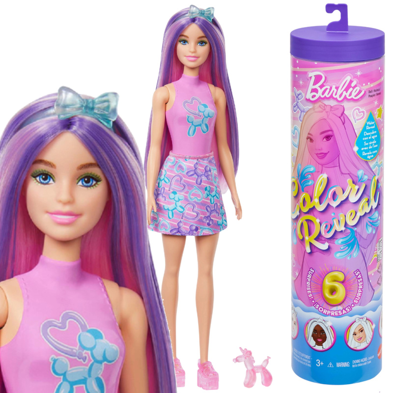Barbie Color Reveal Balonová zvířátka – překvapení s doplňky