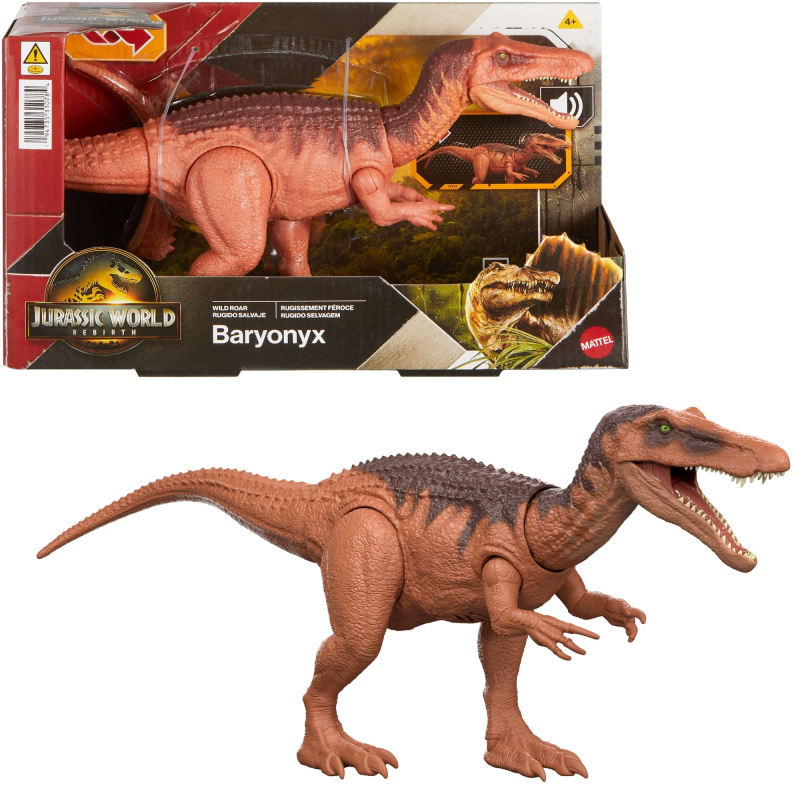 Figurka dinosaura Baryonyx JURASSIC WORLD Rebirth Wild Roar se zvukem 18 cm