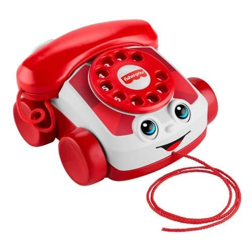 Telefon Fisher-Price Chatter – výroční edice k 80 letům MATTEL, červený