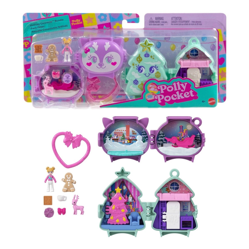 Polly Pocket sváteční kompaktní set 2‑pack
