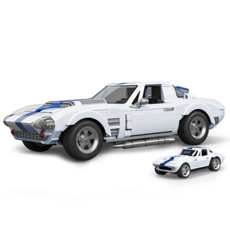 Hot Wheels Brick Shop Corvette Grand Sport stavebnice 1:16, 918 dílků