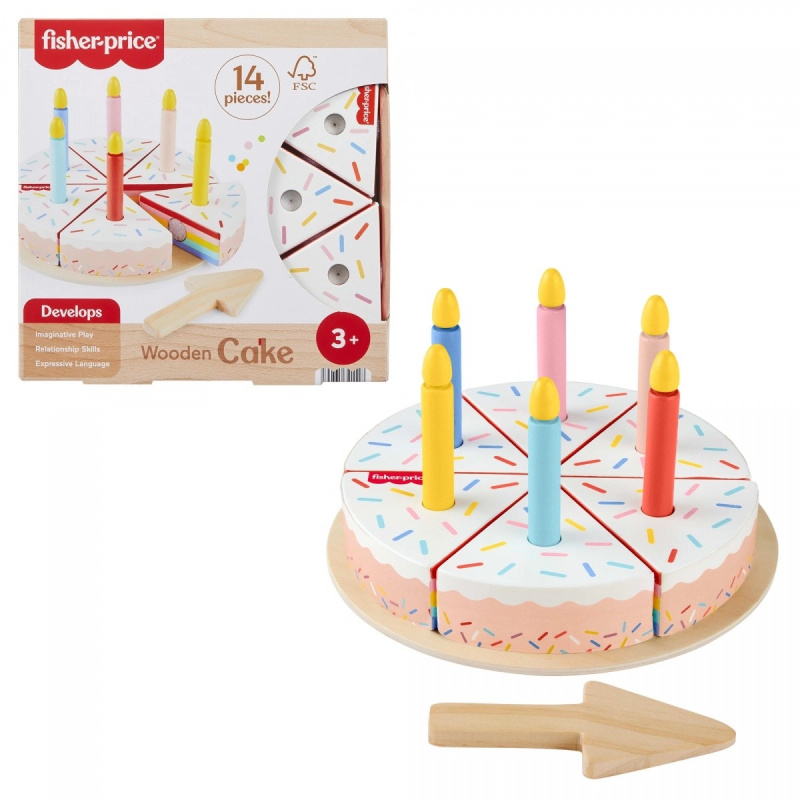 Dřevěný narozeninový dort Fisher-Price