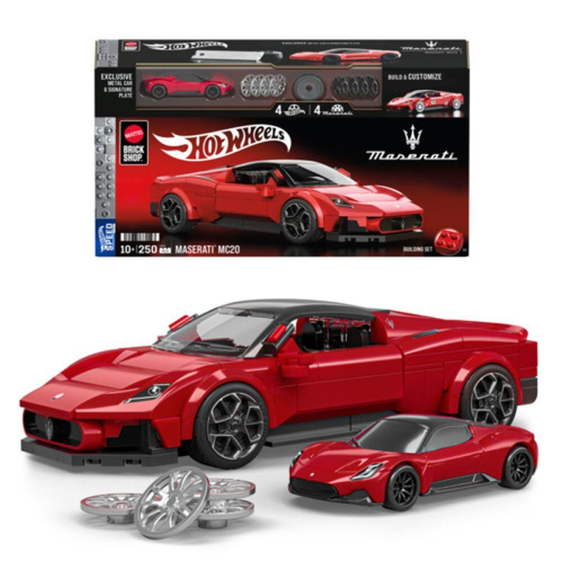 Hot Wheels stavebnice Maserati MC20 1:32 – 250 dílků