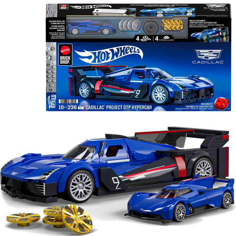 Stavebnice HOT WHEELS Cadillac Project GTP Hypercar 1:32, 236 dílků