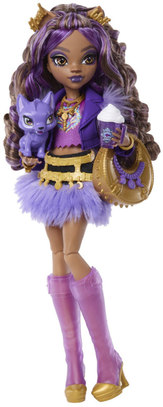 Monster High Clawdeen Wolf panenka 26 cm s doplňky a mazlíčkem