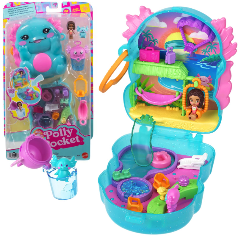Polly Pocket kompaktní herní sada Aksolotl s figurkami a doplňky