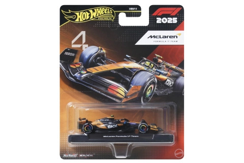 Hot Wheels prémiový model formule 1 McLaren – Lando Norris #4 1:64