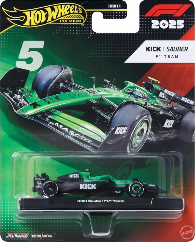 Hot Wheels Premium formule 1 – závodní vůz Sauber Gabriel Bartoleto #5 (2025)
